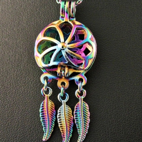 Alloy Multi-Colored Dream Catcher Pendant Necklace - Picture 5 of 6